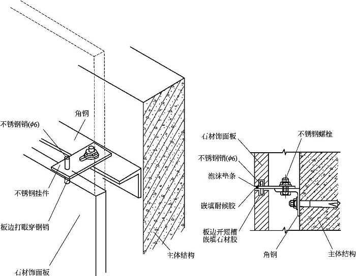 钢销式干挂法 钢销式干挂法